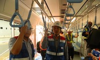 Đoàn tàu đầu tiên tuyến metro Bến Thành – Suối Tiên đã được TPHCM nhập về Depot Long Bình sẵn sàng chạy thử nghiệm. Ảnh: Huy Thịnh 