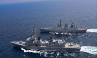 Các tàu Ấn Độ tham gia đợt tập trận hải quân chung của Bộ Tứ vào tháng 11/2020. Ảnh: India Today