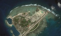 Đảo Phú Lâm thuộc quần đảo Hoàng Sa của Việt Nam bị Trung Quốc chiếm đóng và biến thành một tiền đồn quân sự. Ảnh: CSIS 