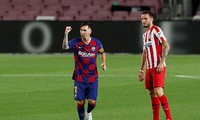 Lionel Messi ăn mừng bàn thắng thứ 700 trong sự nghiệp.