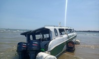 Chiếc ca nô QNa 1152 sau khi xảy ra tai nạn