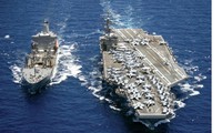 Hải quân Mỹ vừa triển khai nhóm tác chiến tàu sân bay USS Ronald Reagan tới Biển Đông để tập trận thường kỳ Ảnh: US Navy 