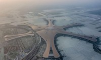 Sân bay quốc tế Đại Hưng (Bắc Kinh) nhìn từ trên cao (ảnh chụp 14/6/2019) Ảnh: Xinhua