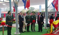 Biên phòng Lạng Sơn chuẩn bị công tác đón Chủ tịch Triều Tiên tại ga Ðồng Ðăng. Ảnh: Duy Chiến