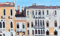 Tác phẩm “Buổi sáng ở Venice”, tranh sơn dầu, 80x135cm 