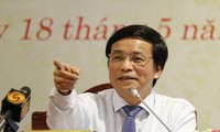 Tổng Thư ký Quốc hội Nguyễn Hạnh Phúc tại buổi họp báoẢnh: Như Ý