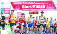 VĐV phong trào đạt thành tích cao ở giải Tiền Phong Marathon cũng có cơ hội đại diện điền kinh Việt Nam dự giải châu lục. Ảnh: Như Ý 