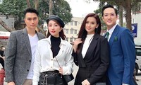 Việt Anh, Quỳnh Nga tình tứ bên bạn diễn trong phim mới