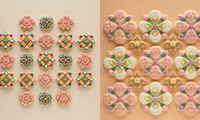 Nghệ nhân Nhật Bản làm bánh quy độc đáo lấy cảm hứng từ hoa văn nền gạch