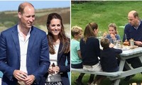 Ai cũng bất ngờ khi gặp William - Kate cho các con đi ăn, trái ngược với Harry - Meghan