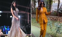 Năm mới, Hoa hậu Hoàn vũ 2021 Harnaaz Sandhu biểu diễn lại dáng catwalk lắc người đỉnh cao