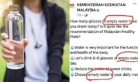 Cư dân mạng Malaysia cười lăn khi Bộ Y tế khuyên “uống nước rỗng không”, sự thật là gì?