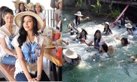 Đang chụp ảnh khoe dáng cầu bất ngờ sụp, 30 thí sinh Hoa hậu Thái Lan rơi tòm xuống ao
