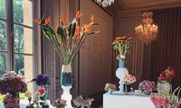 Hoa được trưng bày tại Điện Elysee hồi tháng 9/2020. Ảnh: Instagram