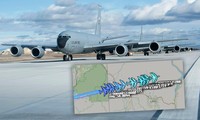 20 máy bay tiếp dầu KC-135 của không quân Mỹ đồng loạt cất cánh