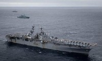 Tàu USS Kearsarge, một trong những chiến hạm của NATO tham gia tập trận. Ảnh: Hải quân Mỹ