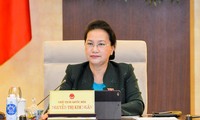 Chủ tịch Quốc hội Nguyễn Thị Kim Ngân tại phiên họp Uỷ ban Thường vụ Quốc hội. Ảnh QH