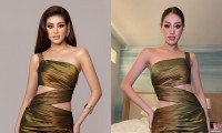Hoa hậu Khánh Vân khoe mẫu váy chưa từng tiết lộ ở Miss Universe, khuôn mặt có gì sai sai?