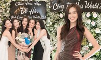 Hoa hậu Đỗ Thị Hà xinh tươi bên “hội chị em” trong tiệc chia tay trước ngày lên đường thi Miss World