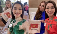 Miss World: Hoa hậu Đỗ Thị Hà diện áo dài rau má, tặng quà và đặc sản Việt Nam cho bạn bè