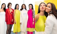 Hoa hậu H’Hen Niê và Á hậu Kim Duyên rực rỡ trong tà áo dài tại kinh đô xa hoa Dubai