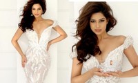 Hoa hậu Harnaaz Sandhu mặc váy trắng đẹp như nữ thần nhưng vẫn bị góp ý một chi tiết