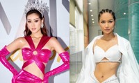 Hoa hậu H’Hen Niê và Khánh Vân “bất phân thắng bại” khi diện kiểu thiết kế cắt xẻ hiểm hóc