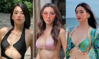 &quot;Đại chiến&quot; bikini khoe body đồng hồ cát: Hoa hậu Thùy Tiên, Tiểu Vy, ai &quot;cháy&quot; hơn?