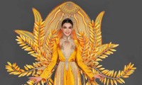 Ngắm trang phục dân tộc đẹp lộng lẫy của Trân Đài tại Miss International Queen 2022