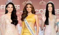 Hoa hậu Mai Phương đọ sắc với Miss Intercontinenal 2021 trong lễ trao sash cho Á hậu Bảo Ngọc
