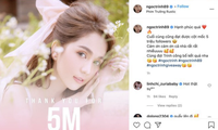 Đạt 5 triệu followers trên Instagram, Ngọc Trinh mạnh tay chi tiền mặt tặng fan 
