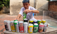 Con trai Bà Tân Vlog lại bị dân mạng chỉ trích khi làm “thí nghiệm” trộn 50 loại nước ngọt