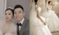 Ảnh cưới của Bùi Tiến Dũng - Khánh Linh: Bộ váy cô dâu khiến dân mạng choáng ngợp!