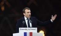 Tổng thống Pháp mới đắc cử phát biểu ăn mừng. Ảnh: Getty Image