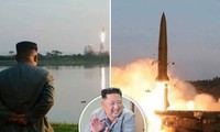 Chủ tịch KIm Jong-un theo dõi vụ phóng tên lửa hôm 25/7. Ảnh: Rodong Sinmun