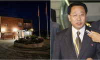 Trung tâm hội nghị Villa Elfik Strand - nơi diễn ra cuộc đàm phán ngày 5/10 (ảnh trái) và nhà đàm phán Triều Tiên Kim Myong-gil (ảnh phải). Ảnh: Reuters