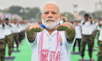 Thủ tướng Ấn Độ Narendra Modi vốn nổi tiếng yêu thích bộ môn Yoga. Ảnh: PIB