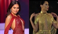 Tân Hoa hậu Hoàn vũ lại gặp phốt trang phục: Váy mặc đêm chung kết bị nghi ngờ đạo nhái?