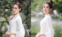 Ngắm Hoa hậu Đỗ Thị Hà đẹp thanh thuần như nắng mai trong thiết kế áo dài Ngọc Hân