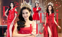 Dáng chuẩn mặc gì cũng đẹp nhưng màu đỏ mới là “chân ái” của Hoa hậu Đỗ Thị Hà