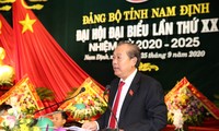Uỷ viên Bộ Chính trị, Phó Thủ tướng Thường trực Chính phủ Trương Hoà Bình phát biểu chỉ đạo tại Đại hội Đảng bộ tỉnh Nam Định lần thứ XX - Ảnh: Hoàng Long