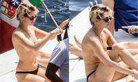 Sao ‘Chạng vạng’ Kristen Stewart vô tư để ngực trần phơi nắng trên du thuyền