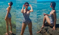 ‘Nhuộm da’ với đồ bơi, Thanh Hương được khen nóng bỏng như mỹ nhân Hollywood