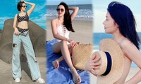Sao Việt đi biển: Hoàng Yến Chibi bán nude táo bạo, Bảo Anh diện mốt ‘tụt quần’