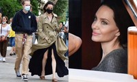 Angelina Jolie bị gió thổi tốc váy, lộ đôi chân gầy guộc đáng lo ngại