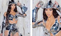 Kim Kardashian tung ảnh Halloween hóa nữ cao bồi lai robot ‘bốc lửa’ 