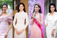 Soi trang phục Hoa hậu Đỗ Thị Hà trong các hoạt động nhân ái: Xinh đẹp nền nã, không có gì để chê