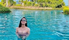 Ngực "khủng", Lã Thanh Huyền bị hiểu lầm là "quên" mặc đồ bơi