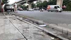 Hà Nội: Vỉa hè lát đá 'trăm tỷ' đường Nguyễn Trãi hư hỏng, vỡ vụn