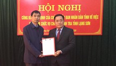 Bổ nhiệm Chánh thanh tra tỉnh Lạng Sơn